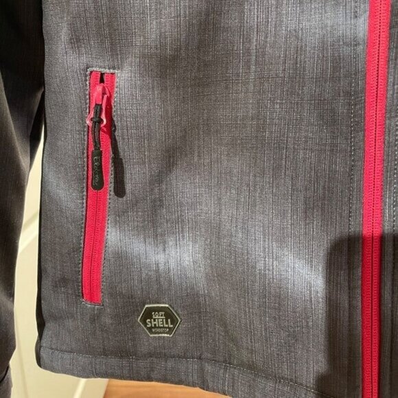 Eldera Women’s XS Softshell Ski Jacket Blue Gray Lightweight Windproof Hooded - Picture 15 of 16